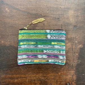 Super cool, unique fully lined mini zippered pouch